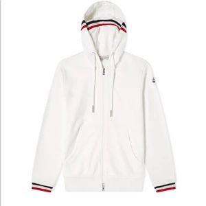 White Moncler stripe trim jacket